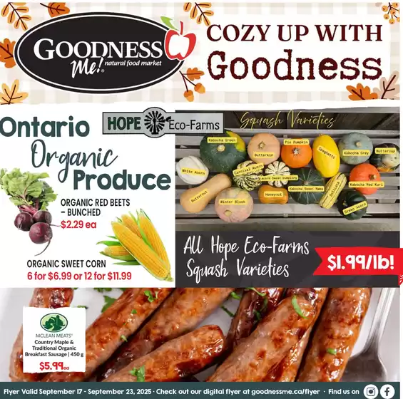 Goodness Me catalogue in amos (Quebec) | Cozy up with Goodness | 2025-09-17T00:00:00.000Z - 2025-09-23T00:00:00.000Z