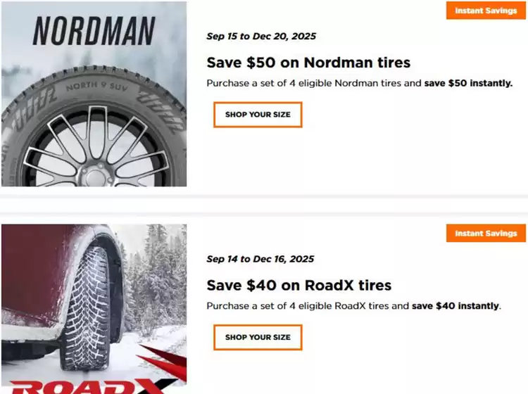 Instant savings 
