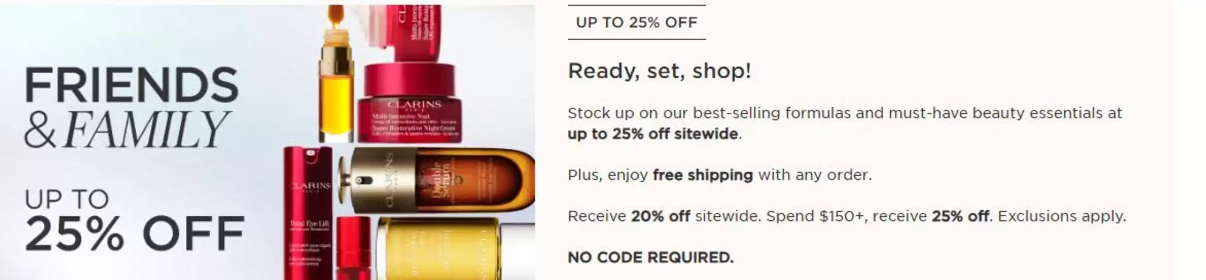 Clarins catalogue in Gatineau | Up to 25 % off  | 2025-09-17T00:00:00.000Z - 2025-10-01T00:00:00.000Z