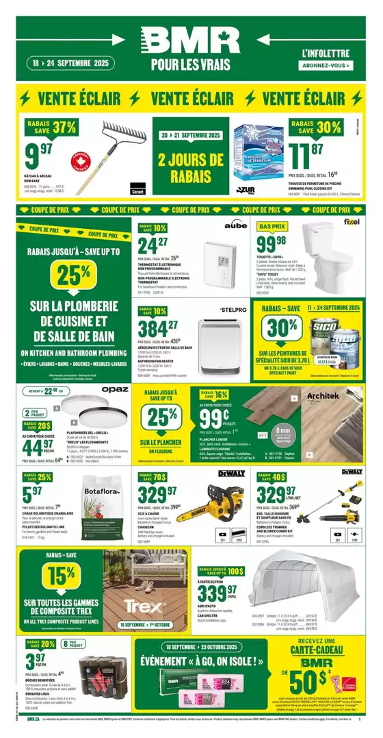 BMR catalogue in Deux-Montagnes | Weekly Ad | 2025-09-18T00:00:00.000Z - 2025-09-24T00:00:00.000Z