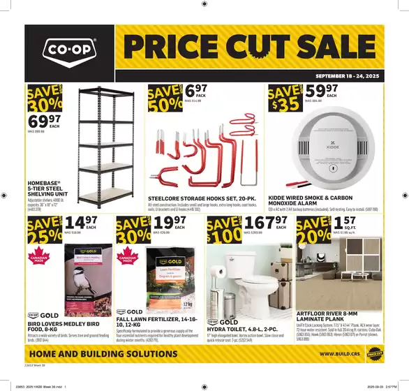 Co-op Home Centre catalogue in Barrie | Current special promotions | 2025-09-18T00:00:00.000Z - 2025-09-24T00:00:00.000Z