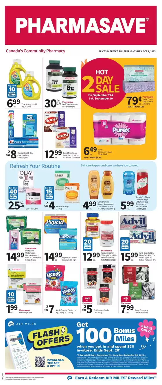 Pharmasave catalogue in Laval | Pharmasave weekly flyer | 2025-09-19T00:00:00.000Z - 2025-10-02T00:00:00.000Z