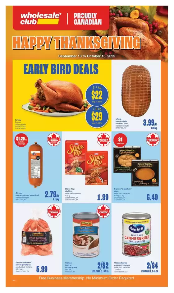 Wholesale Club catalogue | Current bargains and offers | 2025-09-18T00:00:00.000Z - 2025-10-15T00:00:00.000Z