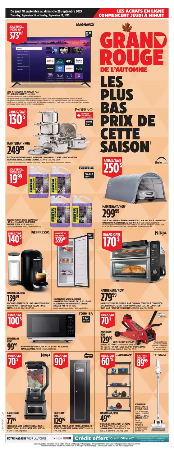 Canadian Tire catalogue in Edmonton | Top deals and discounts | 2025-09-18T00:00:00.000Z - 2025-09-28T00:00:00.000Z