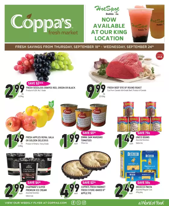 Coppa's catalogue | Fresh savings from thursday, september 18th - wednesday, september 24th | 2025-09-18T00:00:00.000Z - 2025-09-24T00:00:00.000Z