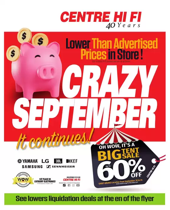 Centre Hi-Fi catalogue in Shawinigan | Weekly Flyer | 2025-09-19T00:00:00.000Z - 2025-09-25T00:00:00.000Z