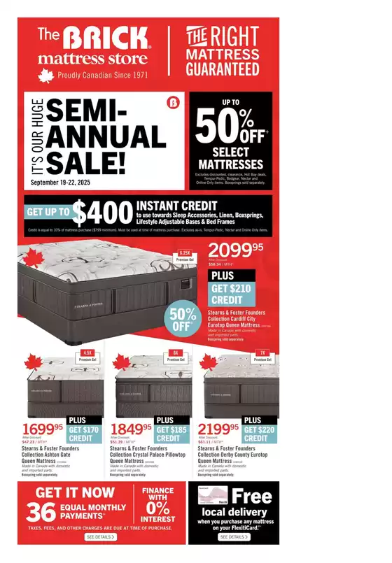 The Brick catalogue in Oshawa | Brick Mattress Store | 2025-09-19T00:00:00.000Z - 2025-09-22T00:00:00.000Z