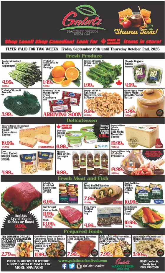 Galati Market Fresh catalogue in Burlington | Current flyer  | 2025-09-22T00:00:00.000Z - 2025-10-02T00:00:00.000Z