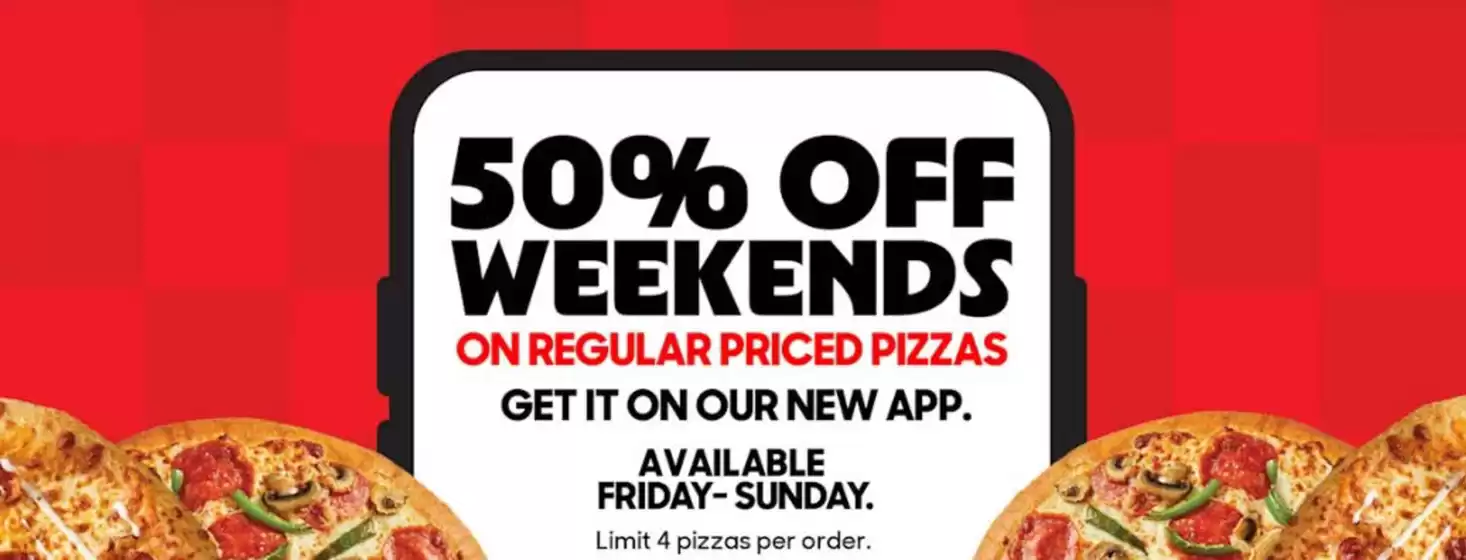 50% off off weekends 
