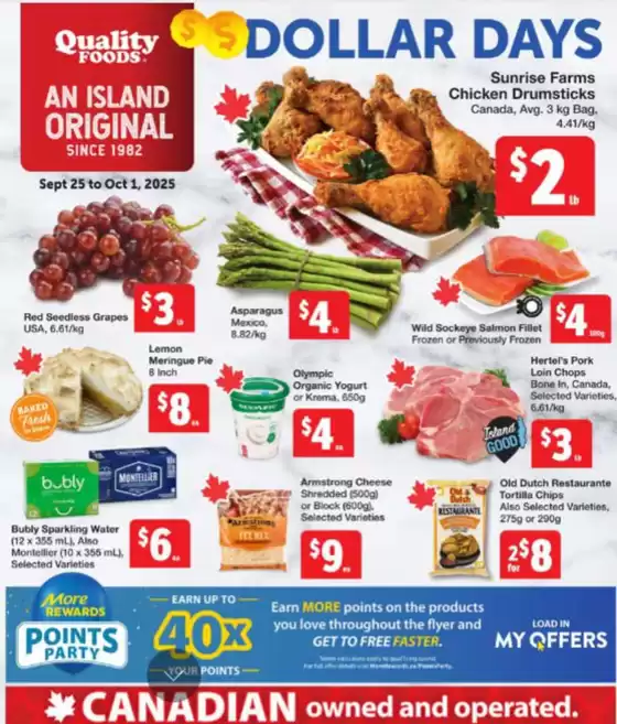 Quality Foods catalogue in Charlottetown (Prince Edward Island) | Weekly flyer  | 2025-09-26T00:00:00.000Z - 2025-10-01T00:00:00.000Z