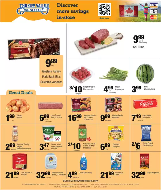 Bulkley Valley Wholesale catalogue in Charlottetown (Prince Edward Island) | Discover more savings in-store | 2025-09-26T00:00:00.000Z - 2025-10-01T00:00:00.000Z