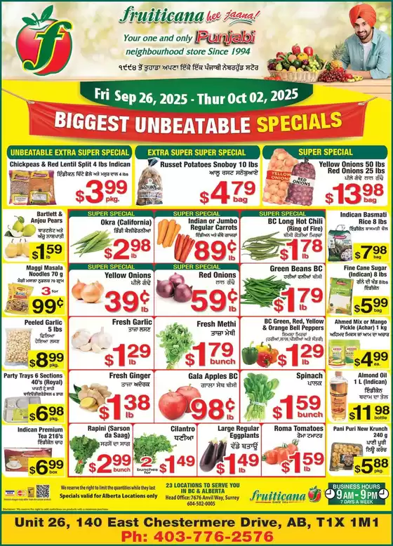 Fruiticana catalogue in Medicine Hat | Great offer for bargain hunters | 2025-09-27T00:00:00.000Z - 2025-10-11T00:00:00.000Z