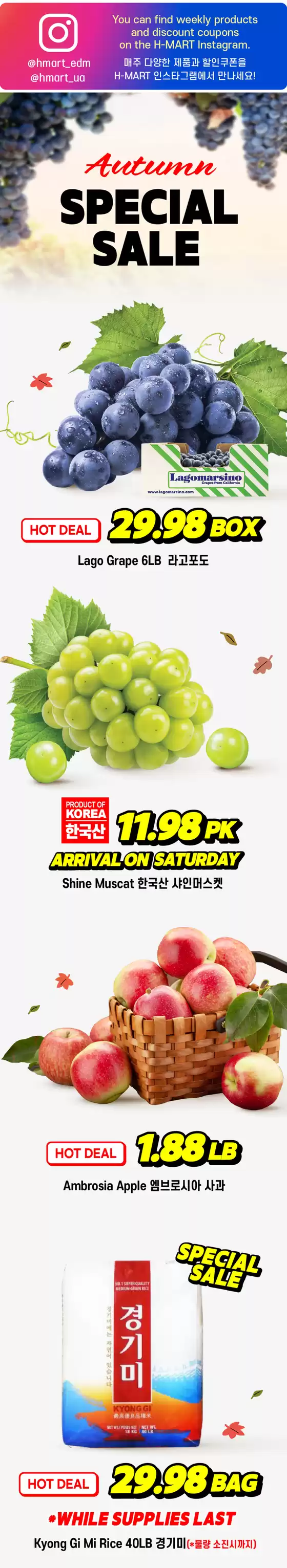 Hmart catalogue in Niagara Falls | Great discounts on selected products | 2025-09-28T00:00:00.000Z - 2025-10-12T00:00:00.000Z