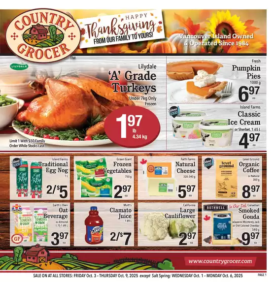 Country Grocer catalogue in Moose Jaw | Top offers for smart savers | 2025-10-01T00:00:00.000Z - 2025-10-15T00:00:00.000Z