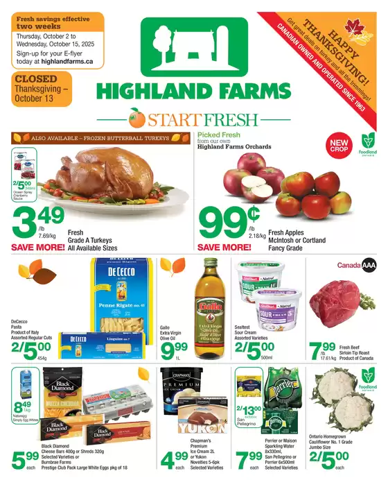 Highland Farms flyer