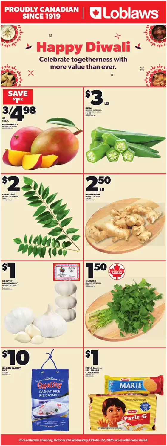 Loblaws catalogue in Dryden | Happy Diwali | 2025-10-02T00:00:00.000Z - 2025-10-22T00:00:00.000Z