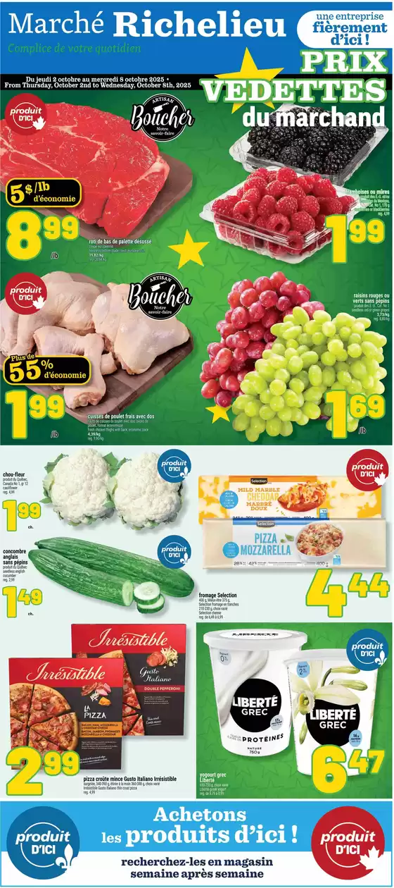 Marché Richelieu catalogue in Mississauga | Marche Richelieu Flyer October 2 to 8 | 2025-10-02T00:00:00.000Z - 2025-10-08T00:00:00.000Z
