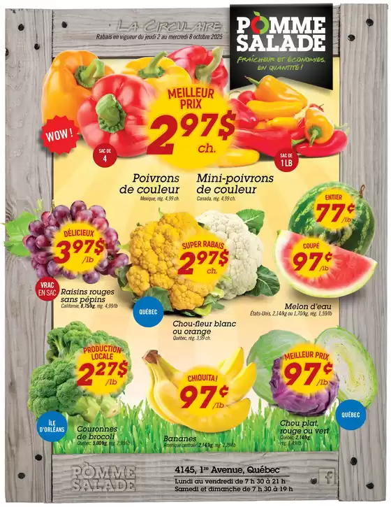 Pomme Salade catalogue in Mississauga | Offers for bargain hunters | 2025-10-02T00:00:00.000Z - 2025-10-08T00:00:00.000Z