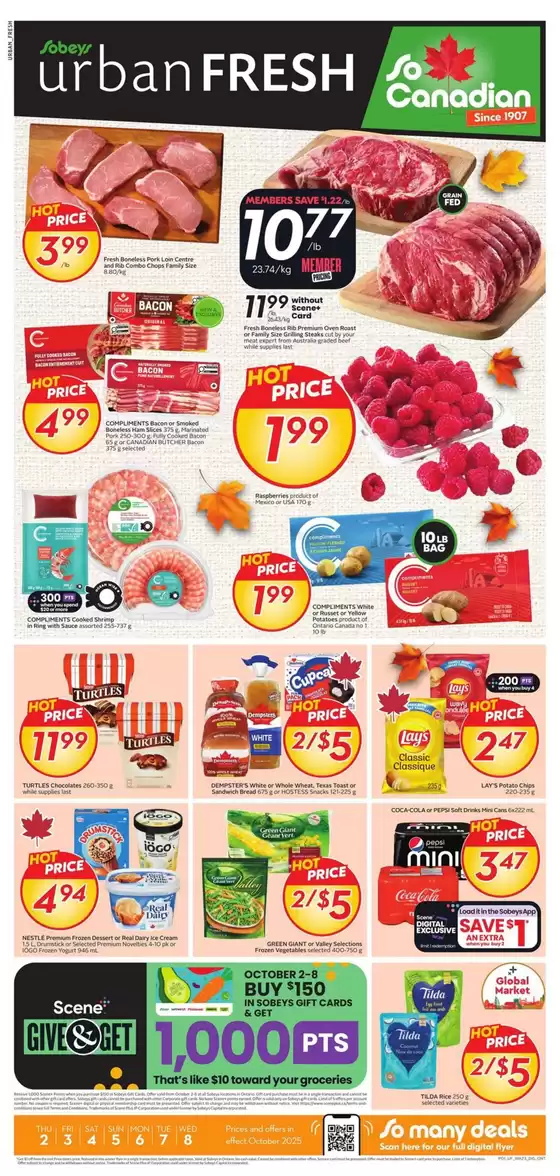 Sobeys catalogue in Mississauga | Current deals and offers | 2025-10-02T00:00:00.000Z - 2025-10-08T00:00:00.000Z