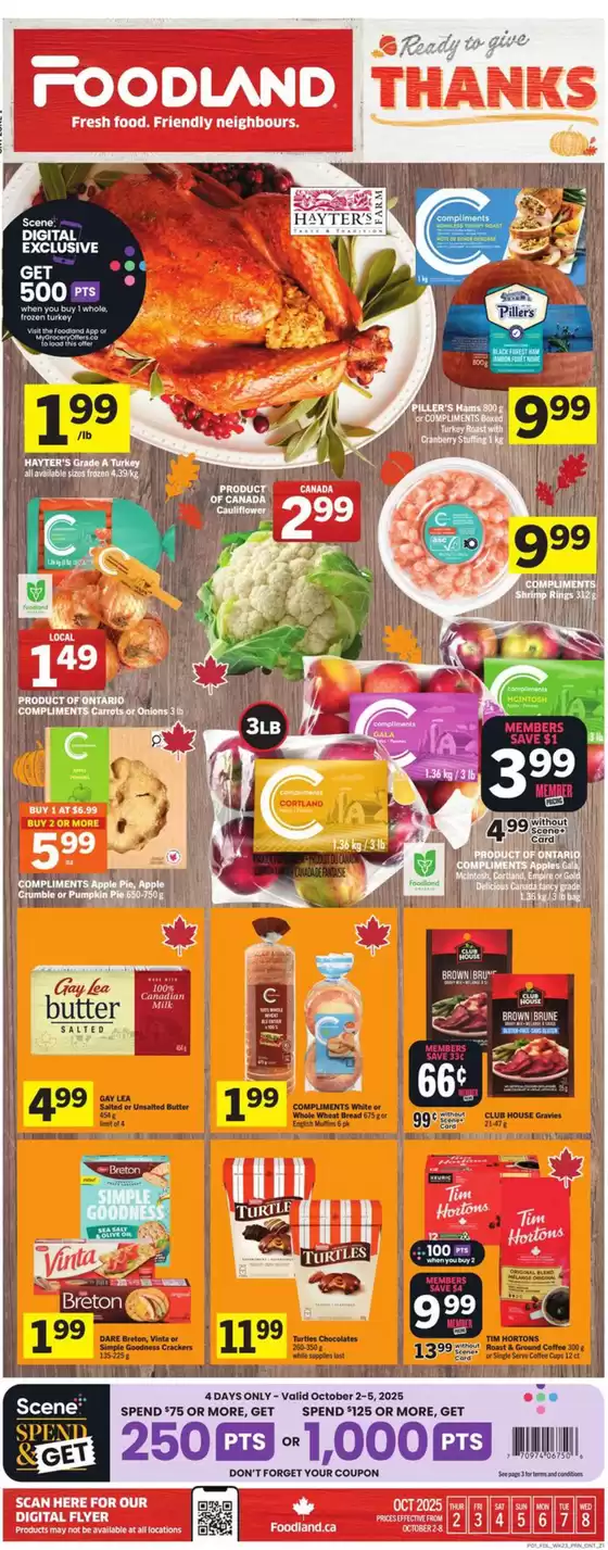 Foodland catalogue in Dryden | Weekly flyer  | 2025-10-02T00:00:00.000Z - 2025-10-15T00:00:00.000Z