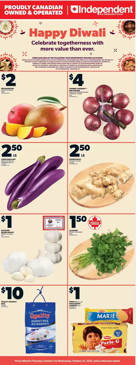 Independent City Market catalogue in Dryden | Independent Grocer (West) Happy Diwali Flyer October 2 to 22 | 2025-10-02T00:00:00.000Z - 2025-10-22T00:00:00.000Z