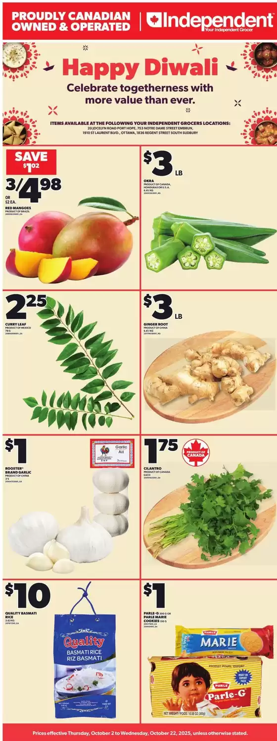 Independent City Market catalogue in Dryden | ndependent Grocer (ON) Happy Diwali Flyer October 2 to 22 | 2025-10-02T00:00:00.000Z - 2025-10-22T00:00:00.000Z