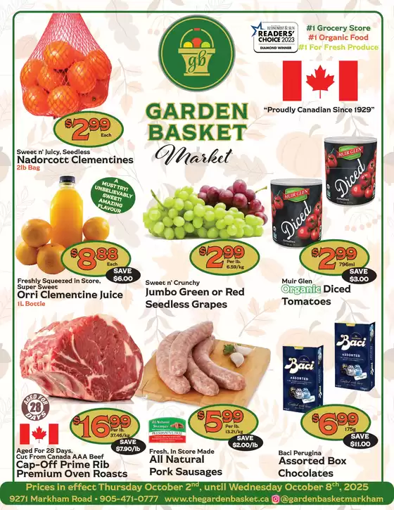 The Garden Basket catalogue in Whitecourt | Prices in effect Thursday October 2nd, until Wednesday October 8th, 2025 | 2025-10-03T00:00:00.000Z - 2025-10-08T00:00:00.000Z