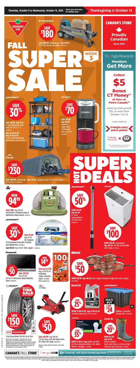 Canadian Tire catalogue in Shelburne NS | Exclusive bargains | 2025-10-09T00:00:00.000Z - 2025-10-15T00:00:00.000Z
