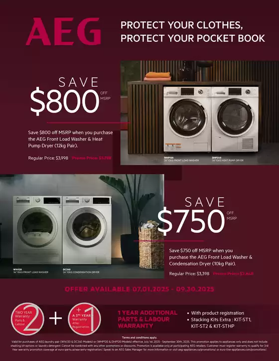 Aeg laundry savings promotion