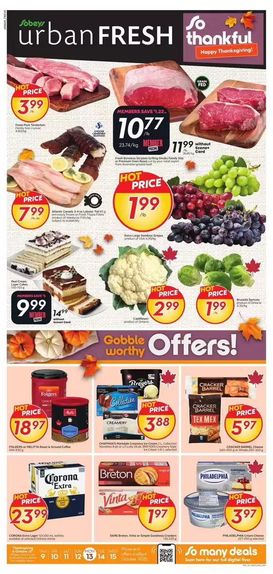 Sobeys catalogue in Owen Sound | Attractive special offers for everyone | 2025-10-09T00:00:00.000Z - 2025-10-15T00:00:00.000Z