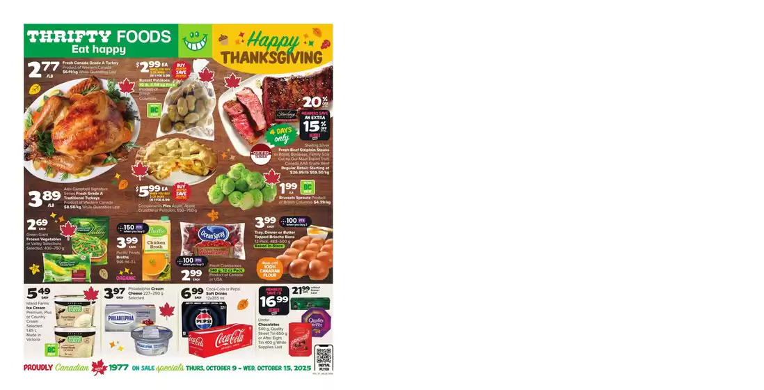 Thrifty Foods catalogue in Owen Sound | Our best bargains | 2025-10-09T00:00:00.000Z - 2025-10-15T00:00:00.000Z