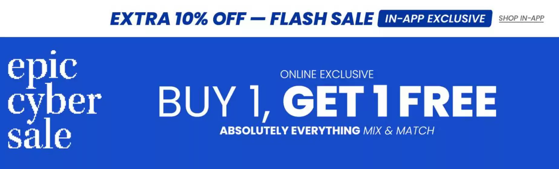 Flash sale extra 10 % off 
