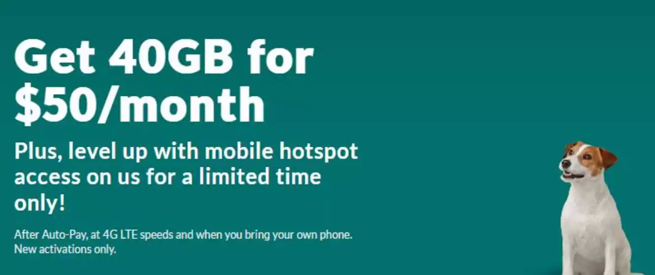 Get 40GB for $50/month
