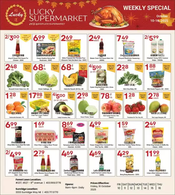 Lucky Supermarket catalogue in Deep River | Calgary weekly Specials | 2025-10-10T00:00:00.000Z - 2025-10-16T00:00:00.000Z