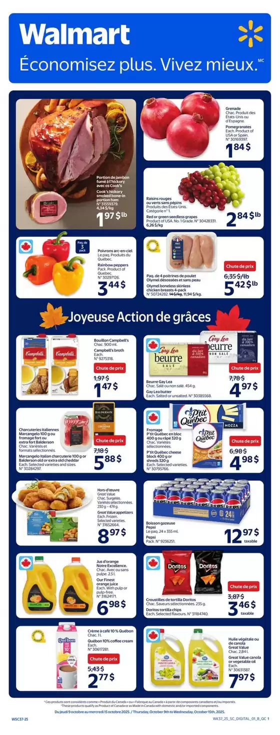 Walmart catalogue in Montreal | Our best bargains | 2025-10-12T00:00:00.000Z - 2025-10-26T00:00:00.000Z