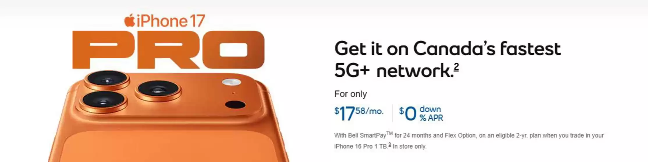 Iphone 17 pro for only $1758/mo.