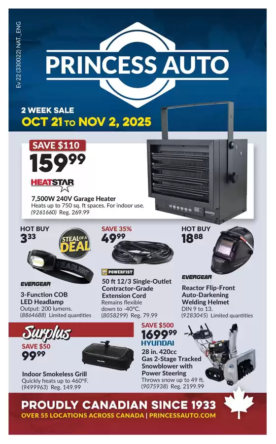 Princess Auto catalogue in Penticton | Discover attractive offers | 2025-10-21T00:00:00.000Z - 2025-11-02T00:00:00.000Z