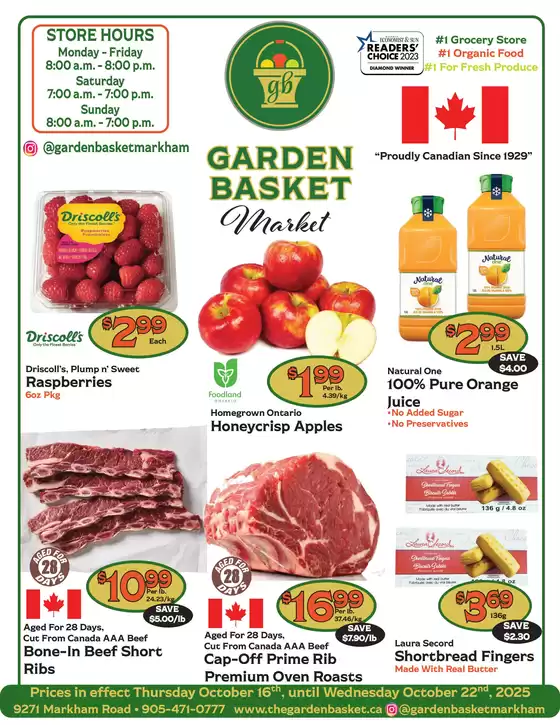 The Garden Basket catalogue in North York | Prices in effect Thursday October 16th, until Wednesday October 22nd, 2025 | 2025-10-16T00:00:00.000Z - 2025-10-22T00:00:00.000Z