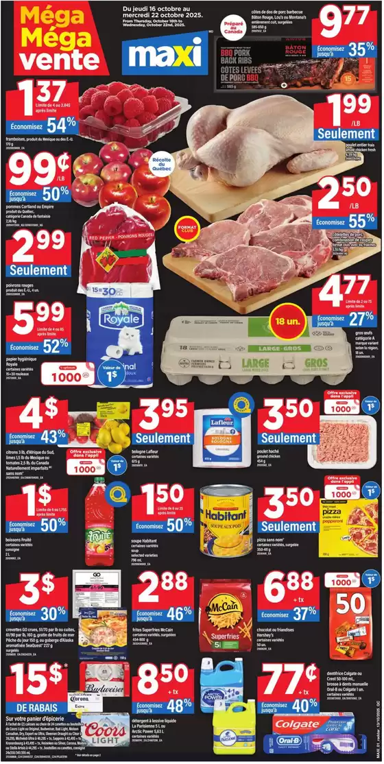 Maxi catalogue in Corner Brook | Méga vente | 2025-10-16T00:00:00.000Z - 2025-10-22T00:00:00.000Z