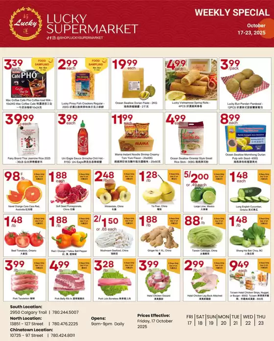Weekly specials 