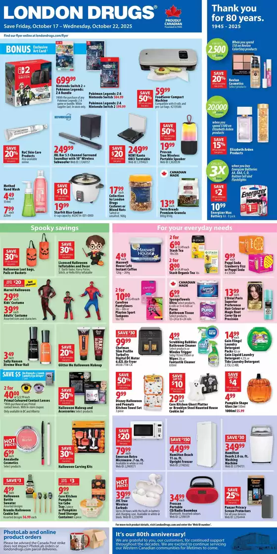 London Drugs catalogue | Discover attractive offers | 2025-10-17T00:00:00.000Z - 2025-10-31T00:00:00.000Z