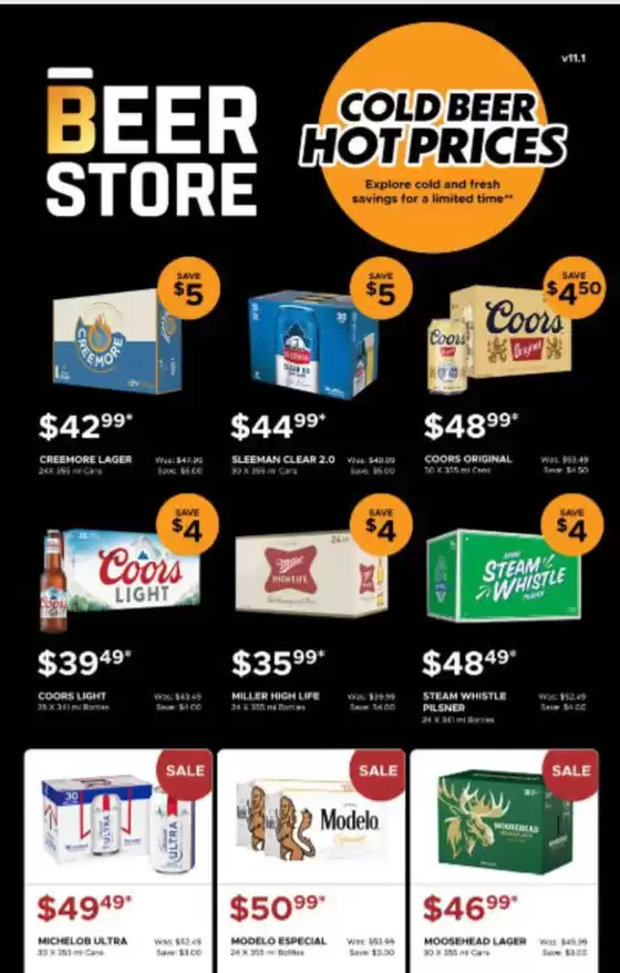 The Beer Store catalogue | Cold beer hot prices  | 2025-10-21T00:00:00.000Z - 2025-11-09T00:00:00.000Z