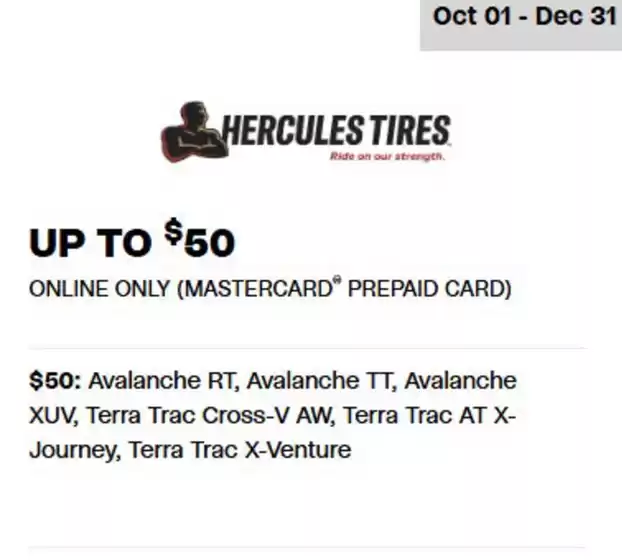 Deals up to 50 $
