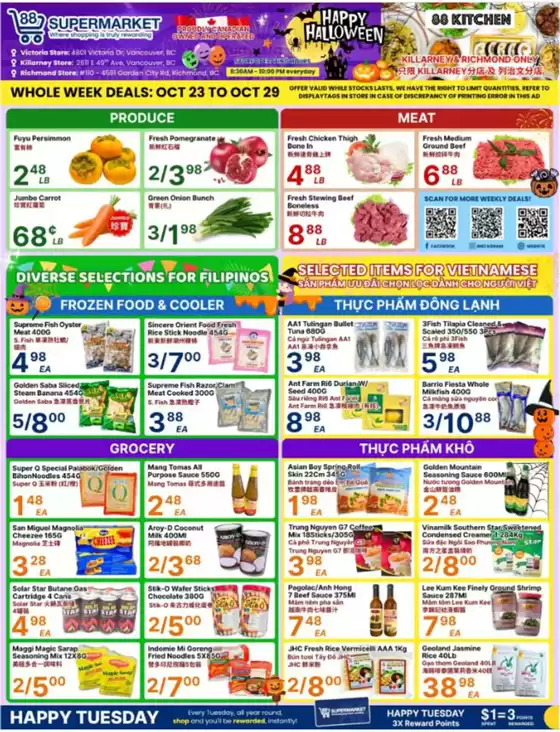88 Supermarket catalogue in Vancouver | Whole week deals  | 2025-10-24T00:00:00.000Z - 2025-11-06T00:00:00.000Z
