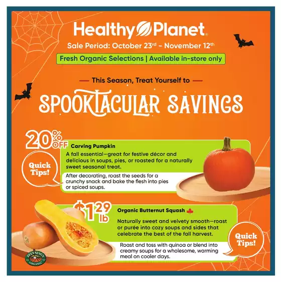 Healthy Planet catalogue in Red Deer | Spooktacular savings | 2025-10-28T00:00:00.000Z - 2025-11-12T00:00:00.000Z