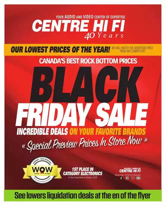 Centre Hi-Fi catalogue | Weekly Flyer | 2025-10-31T00:00:00.000Z - 2025-11-06T00:00:00.000Z