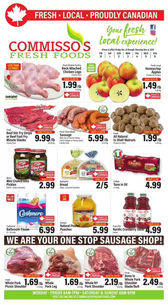 Commisso's Fresh Foods catalogue in Mississauga | Your fresh local experience  | 2025-10-31T00:00:00.000Z - 2025-11-06T00:00:00.000Z