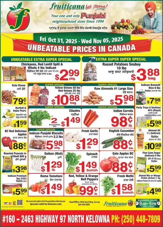 Fruiticana catalogue in Mississauga | Great discounts on selected products | 2025-10-31T00:00:00.000Z - 2025-11-05T00:00:00.000Z