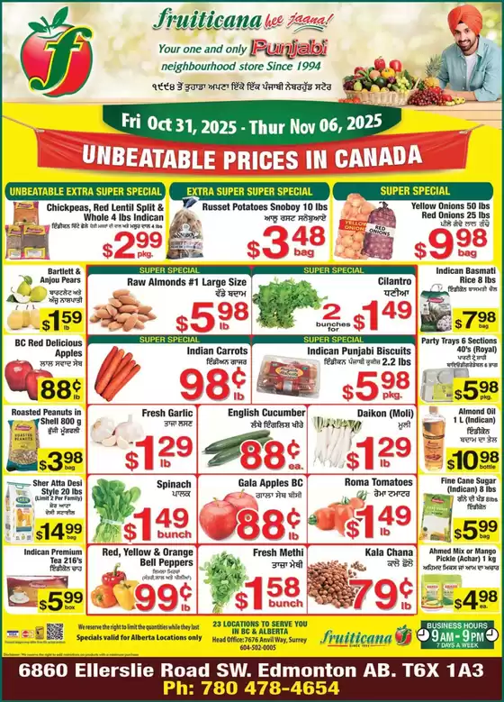 Fruiticana catalogue in Mississauga | Exclusive deals for our customers | 2025-10-31T00:00:00.000Z - 2025-11-06T00:00:00.000Z