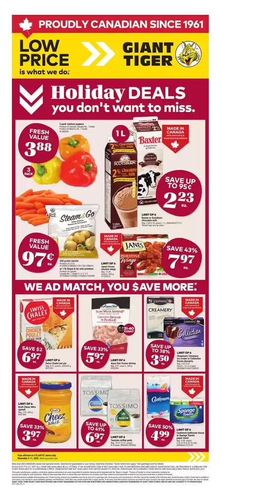 Giant Tiger catalogue in Burlington | Exclusive deals and bargains | 2025-11-05T00:00:00.000Z - 2025-11-11T00:00:00.000Z